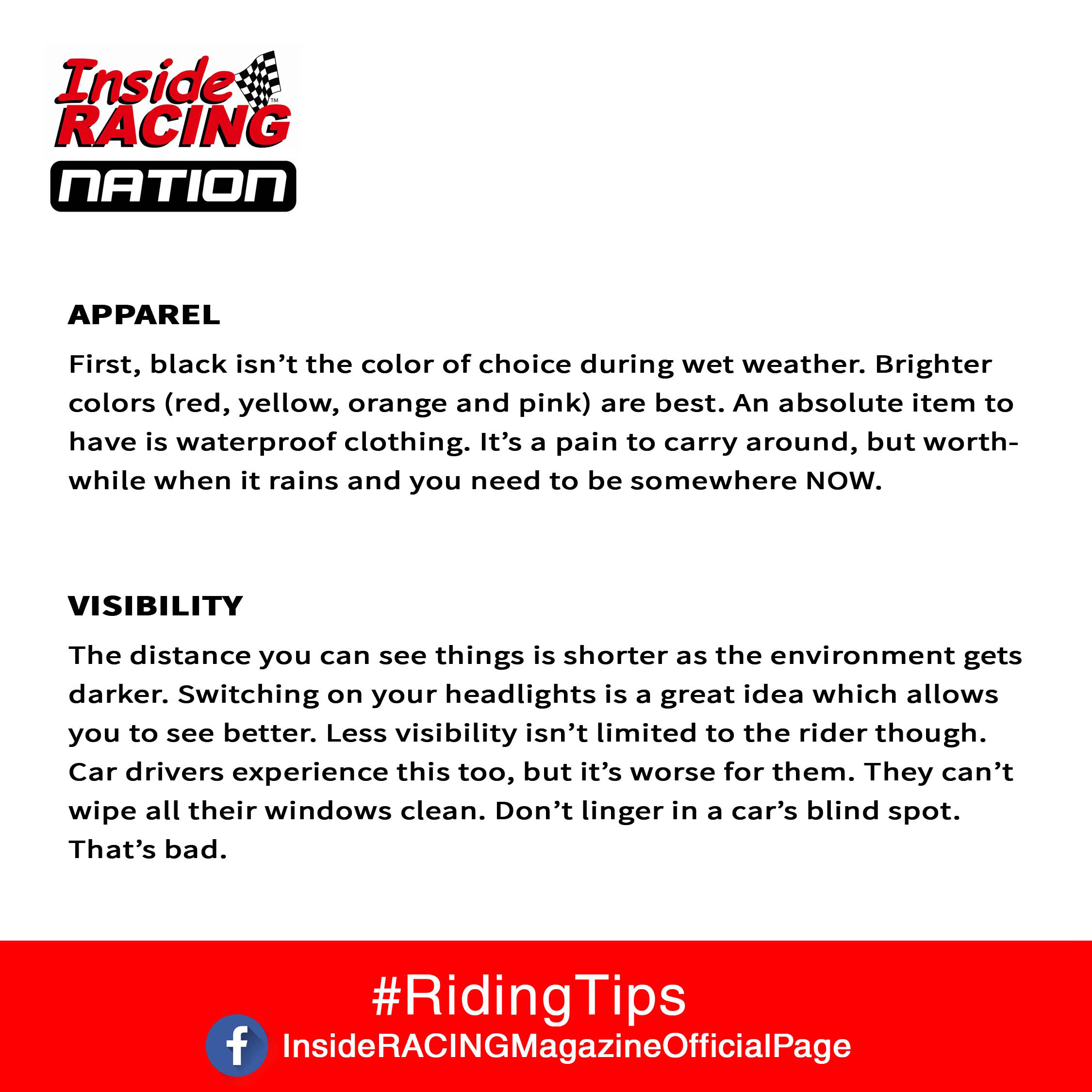 Wet Outside Riding Tips 2