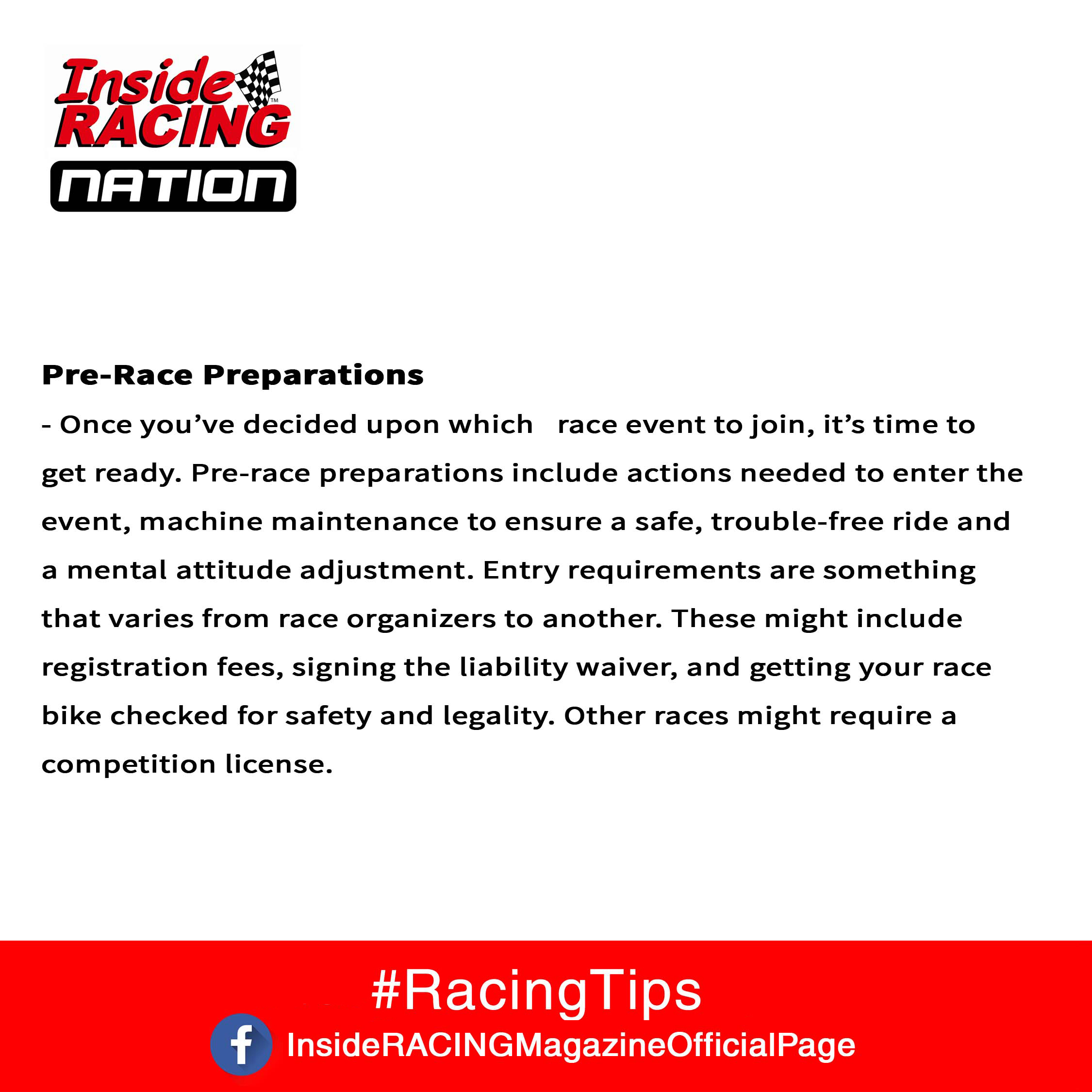 3 Prep Racing Tips