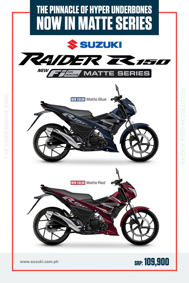 Suzuki raider on sale 150 colors