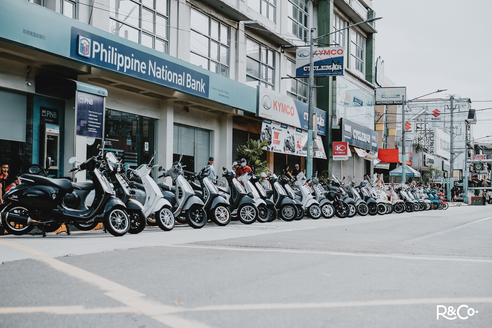 Vespa Riders from Different Clubs