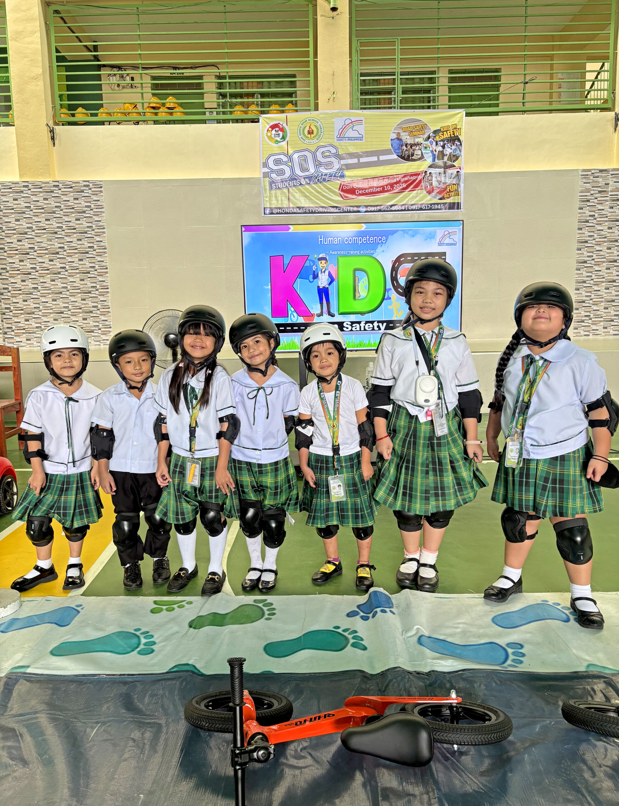 Participants Of Kids On Safety Wearing Helmet And Safety Gears