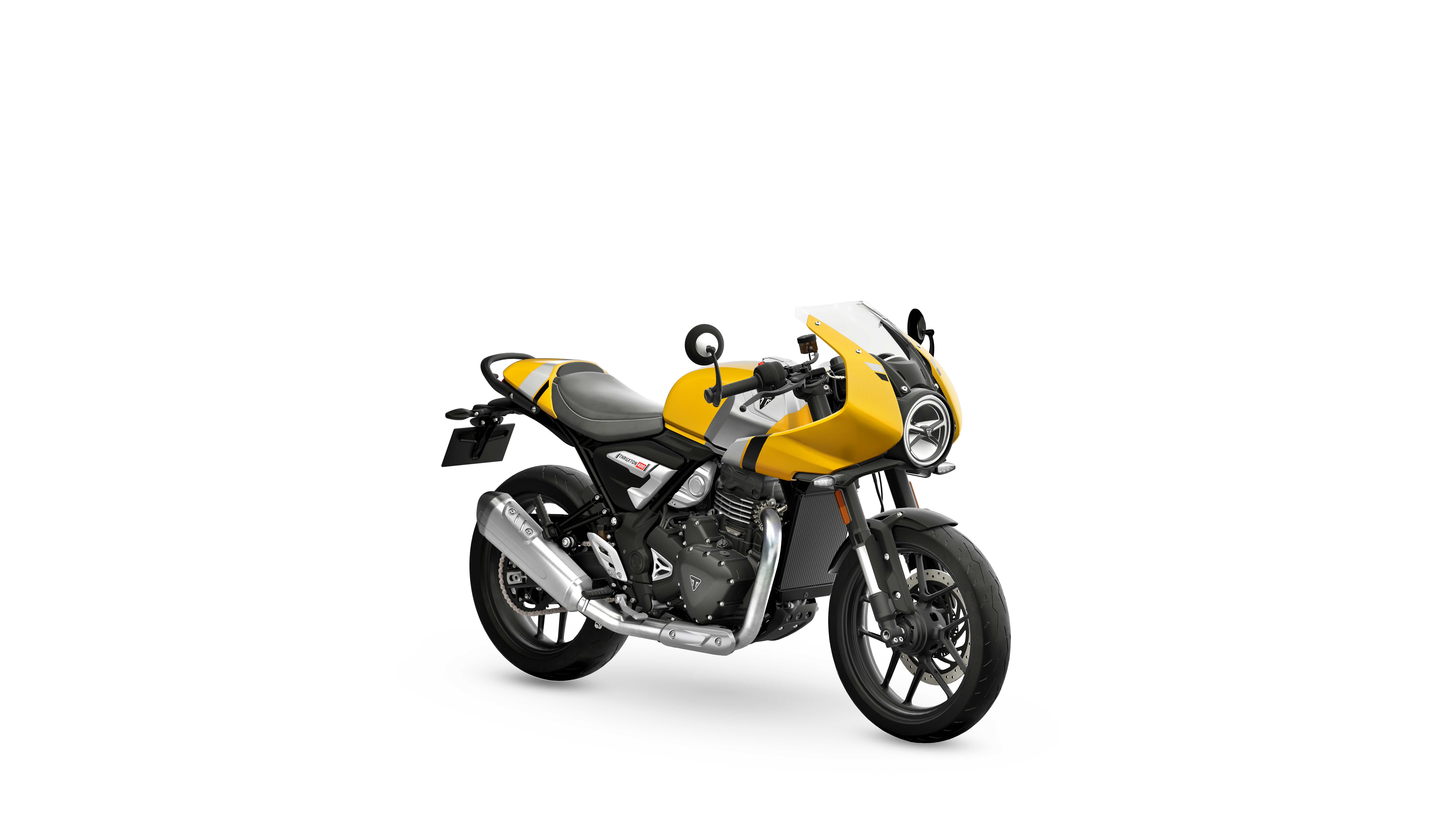 Thruxton 400 My26 Racing Yellow Rhs Front Angle