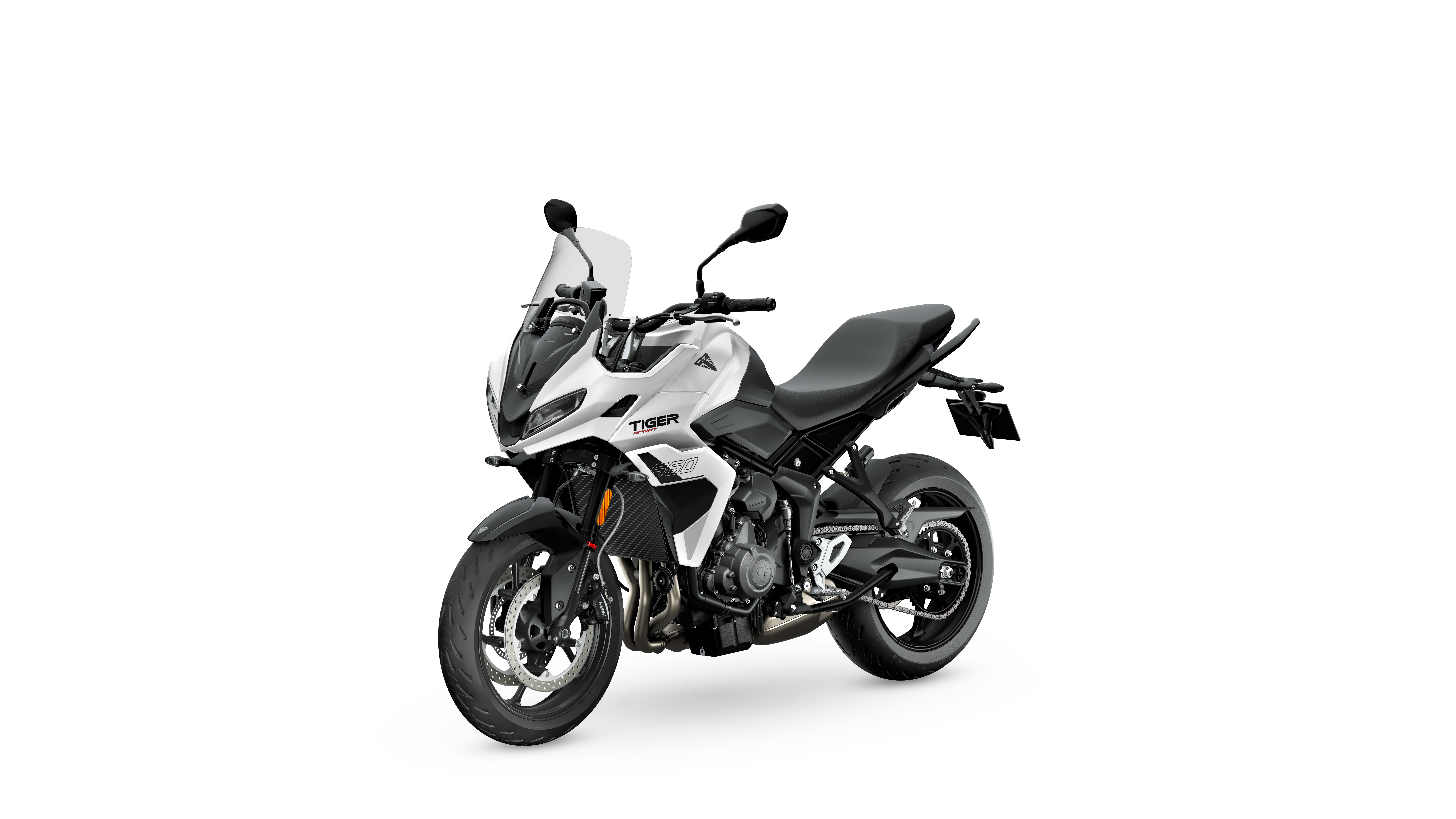 Tiger Sport 660 My26 Pure White Lhs Front Angle